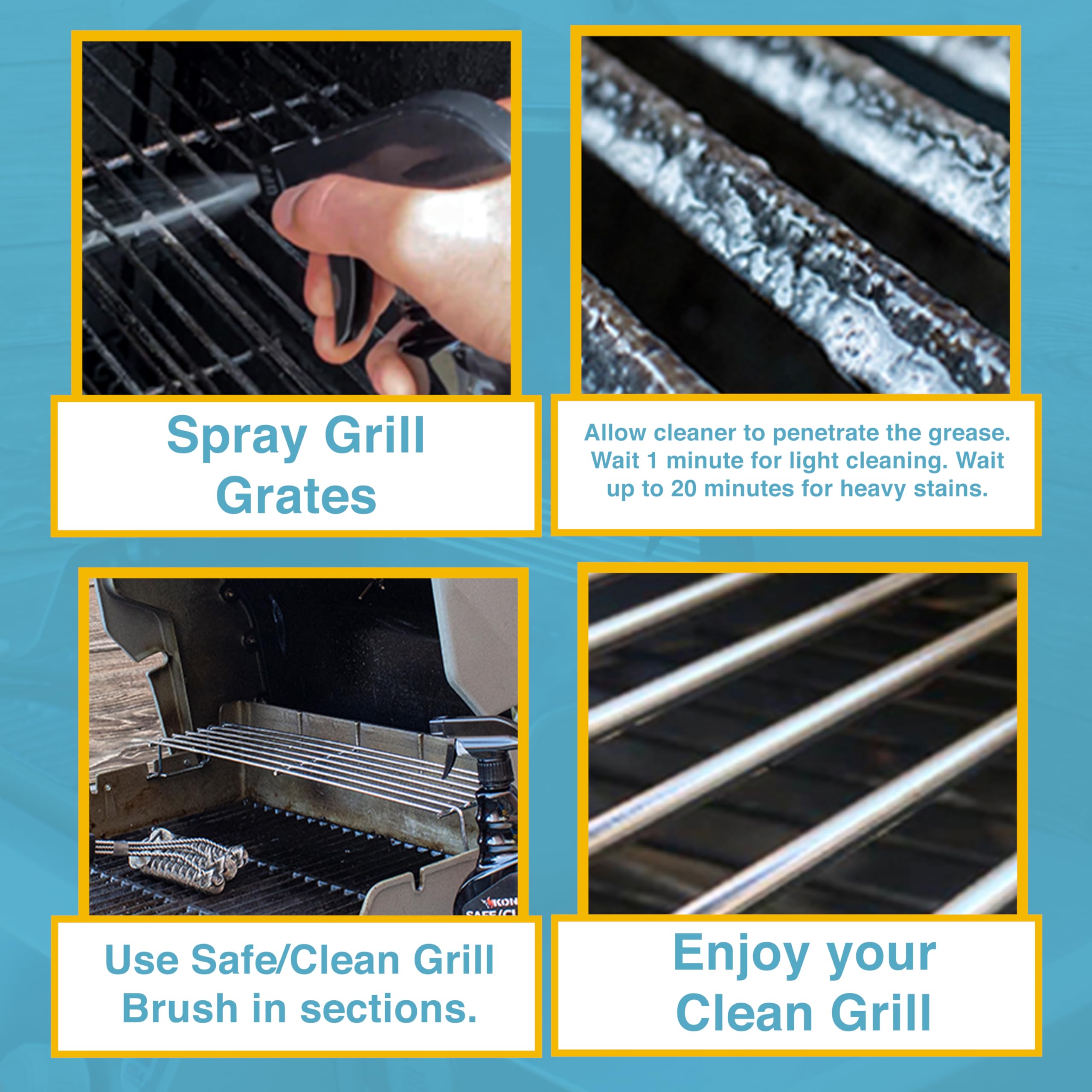 Coil Grill Brush & Grill Spray Cleaner - Safe/Clean Bristle-Free BBQ Grill Brush & Heavy-Duty, No-Drip Grill Spray, Eco-Friendly Degreaser (23 oz) - Perfect for Outdoor Grilling & Cleaning - Image 5