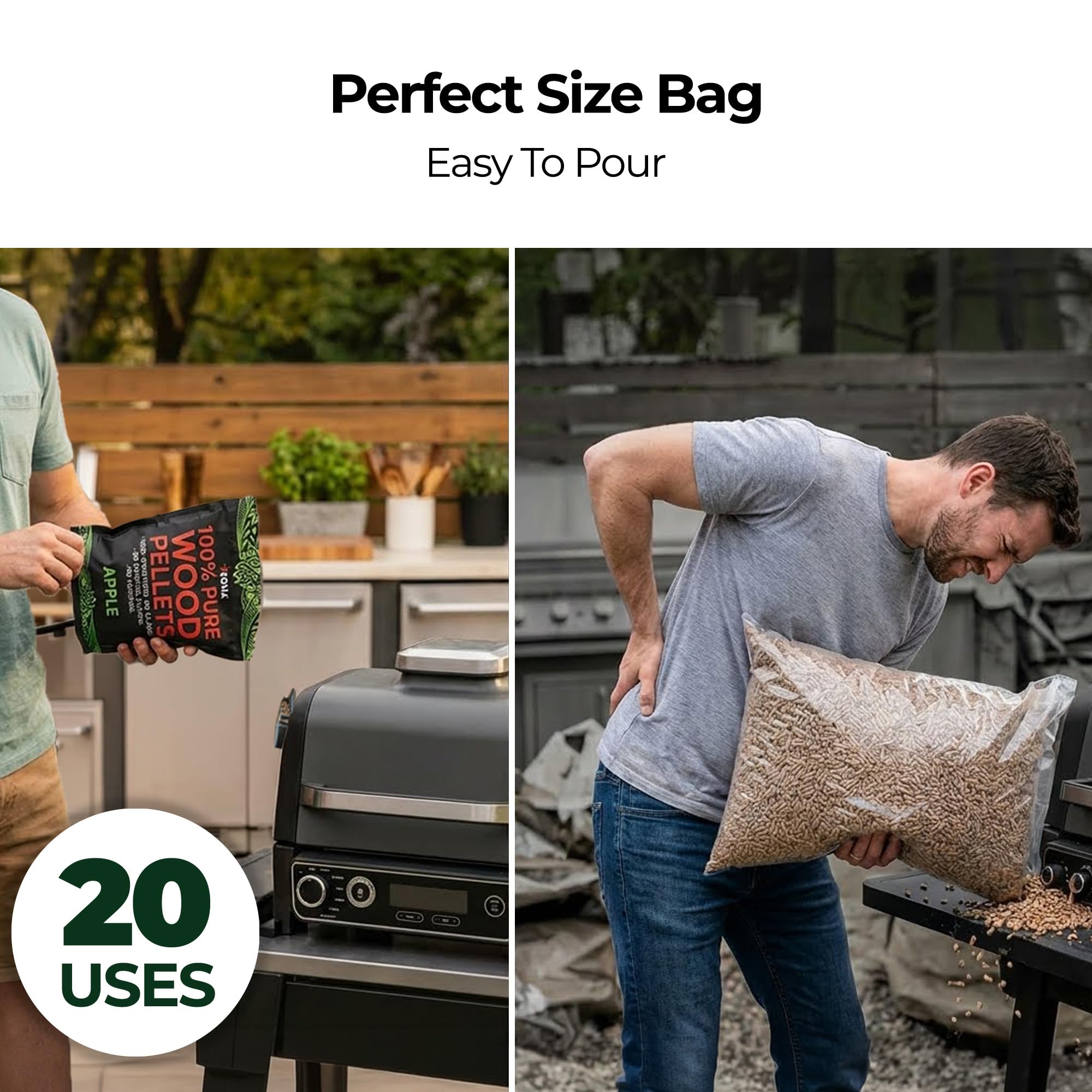 Kona 100% Apple Smoker Pellets, Intended for Ninja Woodfire Outdoor Grill, 2 lb Resealable Bag - Image 6