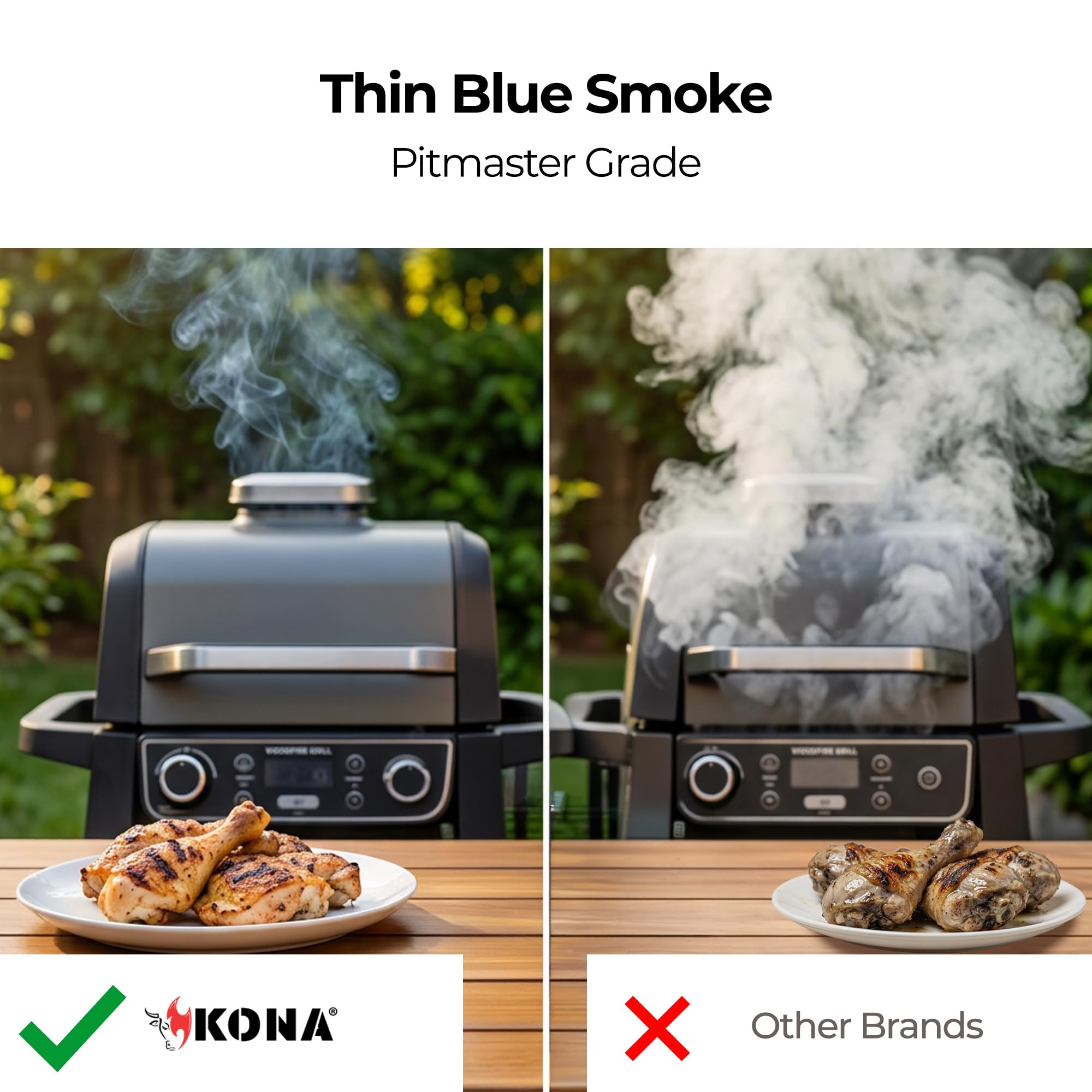 Kona 100% Hickory Smoker Pellets, Intended for Ninja Woodfire Outdoor Grill, 2 lb Resealable Bag - Image 7