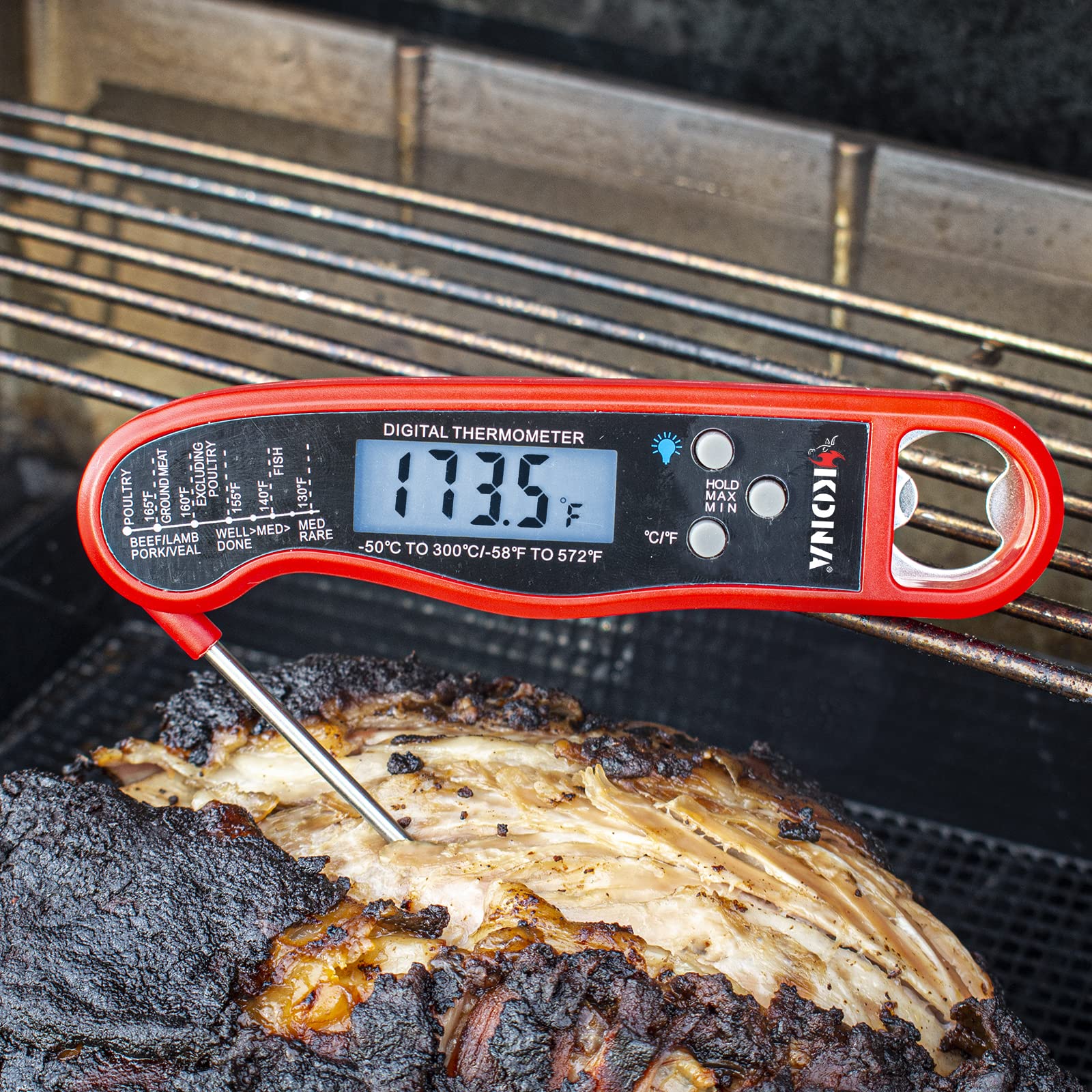 Kona Instant Read Meat Thermometer for Grilling - Instant On/Off - Image 5