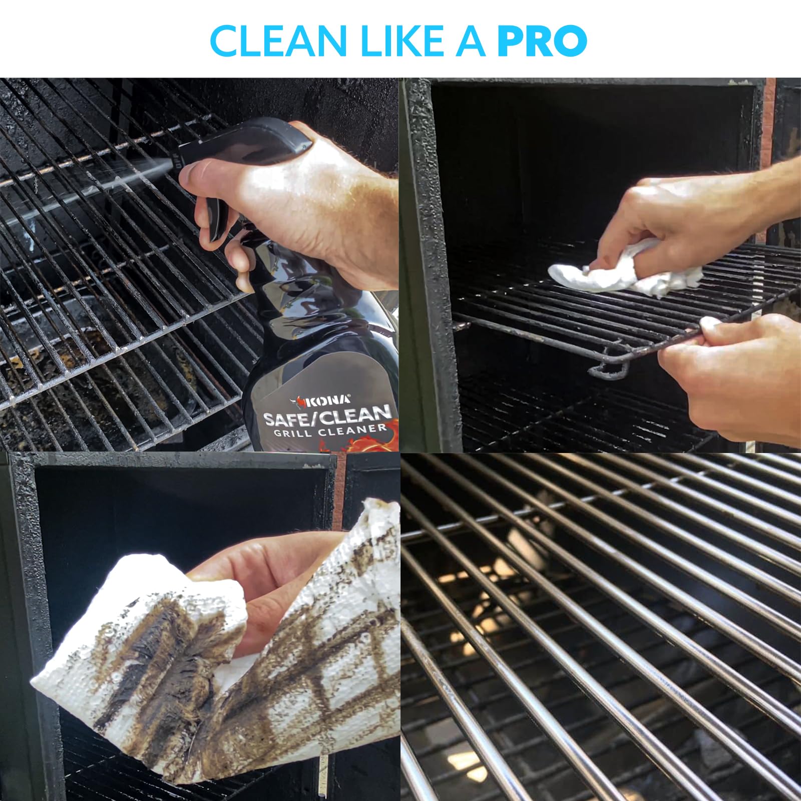 Kona Professional Grade Grill Cleaner for Outdoor BBQ – Heavy Duty, Non-Toxic, Fume-Free Kitchen Degreaser Spray, Eco-Friendly BBQ Degreaser – 23oz - Image 3