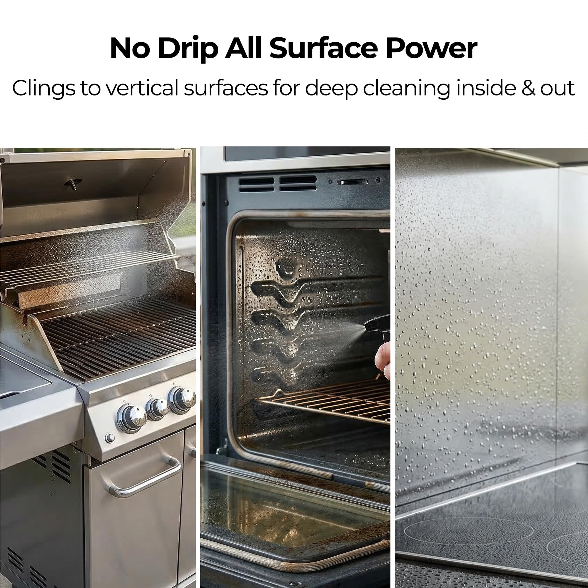 Kona Safe/Clean Grill Cleaner Spray - Now 40% More Cleaning Power, Heavy Duty No-Drip Gel, Eco-Friendly, Food Safe, BBQ Grate Degreaser, Biodegradable, Made in Michigan USA - 23oz - Image 3