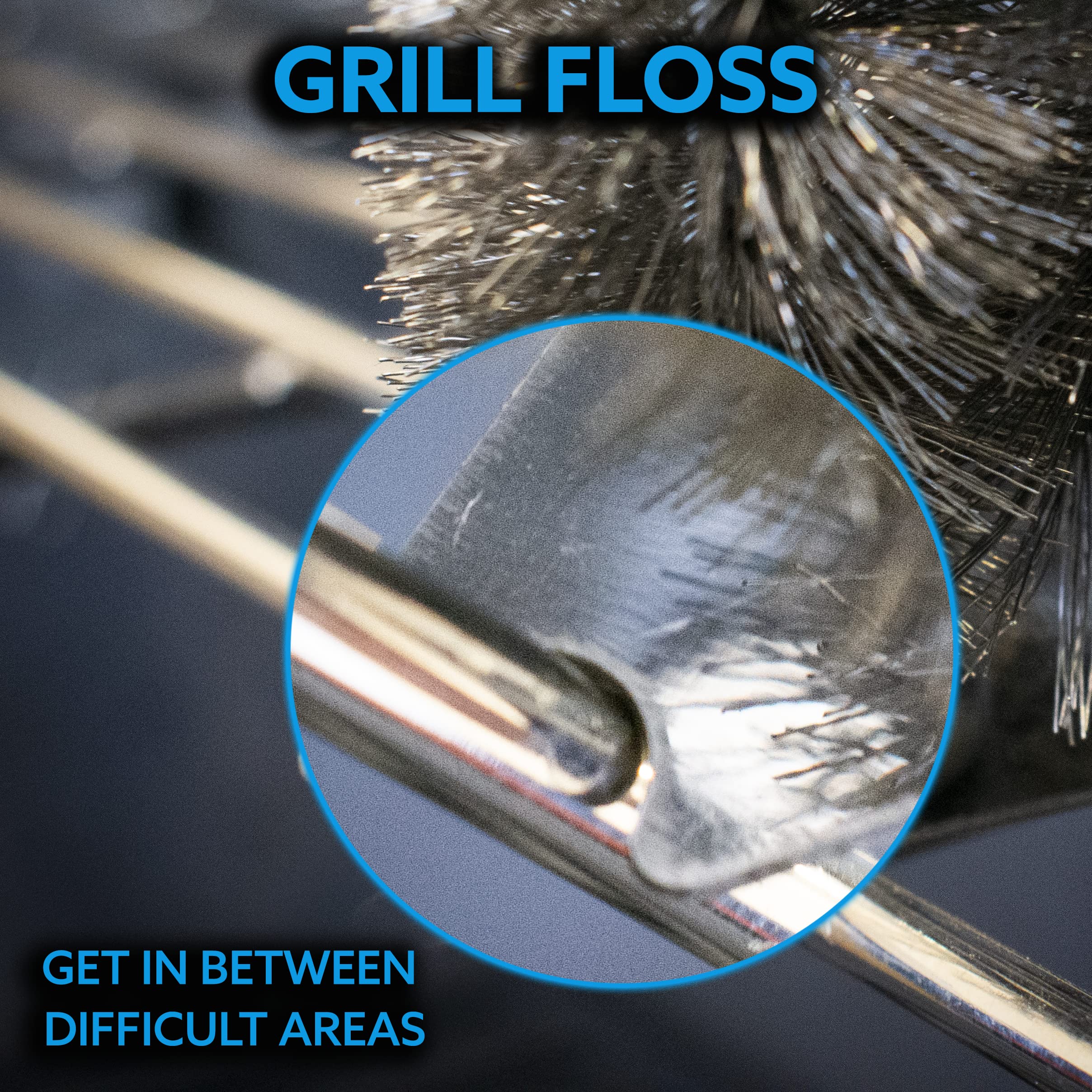 Kona Speed/Scrape Grill Brush and Scraper - Compatible with Weber and Other Brands Flat & Round Grill Grates - BBQ Cleaner for Gas Grills, Stainless Steel Cast Iron Grates - New Flex Grip Handle - Image 3