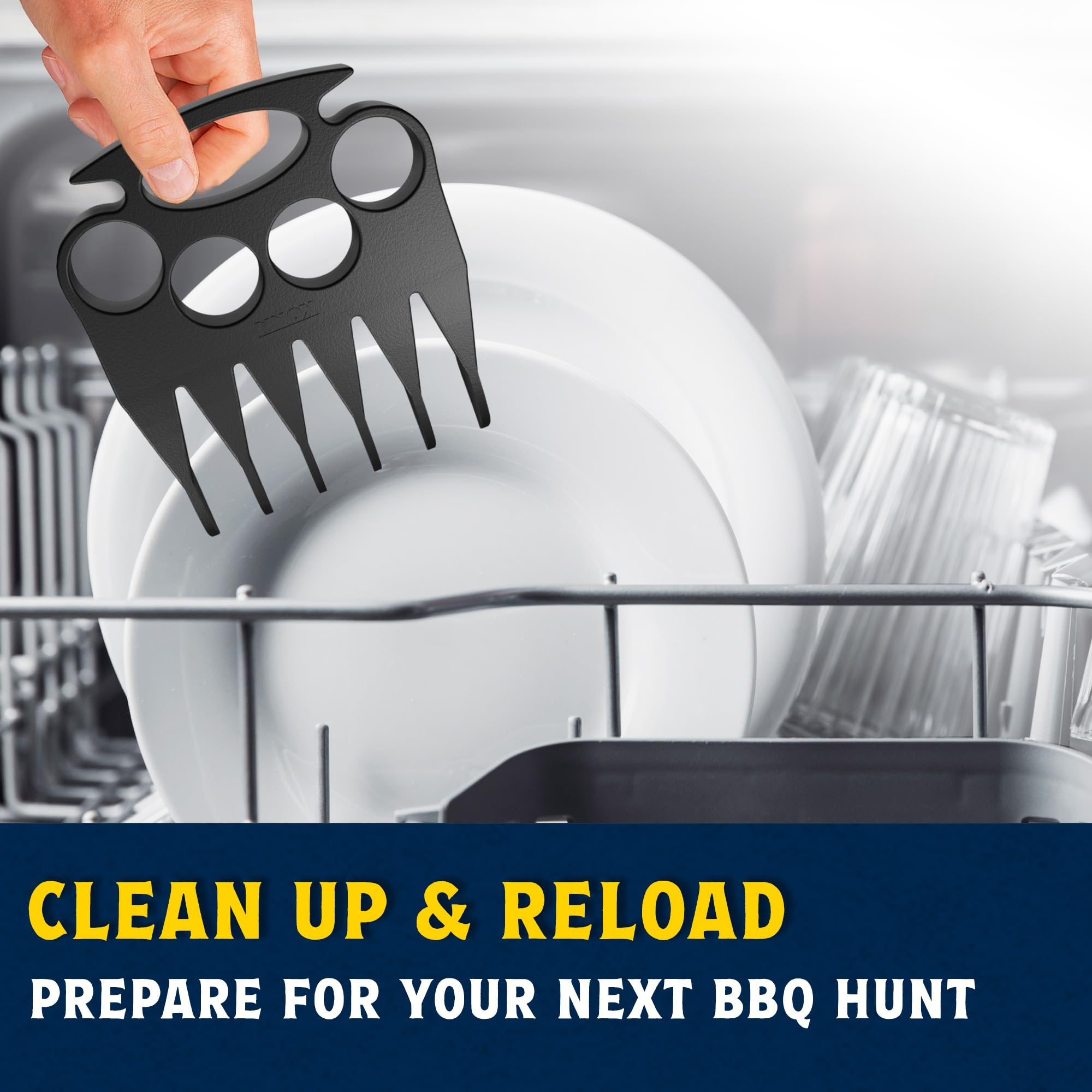 Kona Wolverine Meat Claws for Shredding – Heavy Duty BBQ Pulled Pork Shredder Tool, Bear Claw Grip – BPA-Free Meat Handler Forks Stocking Stuffer for Grill Lovers - Image 5