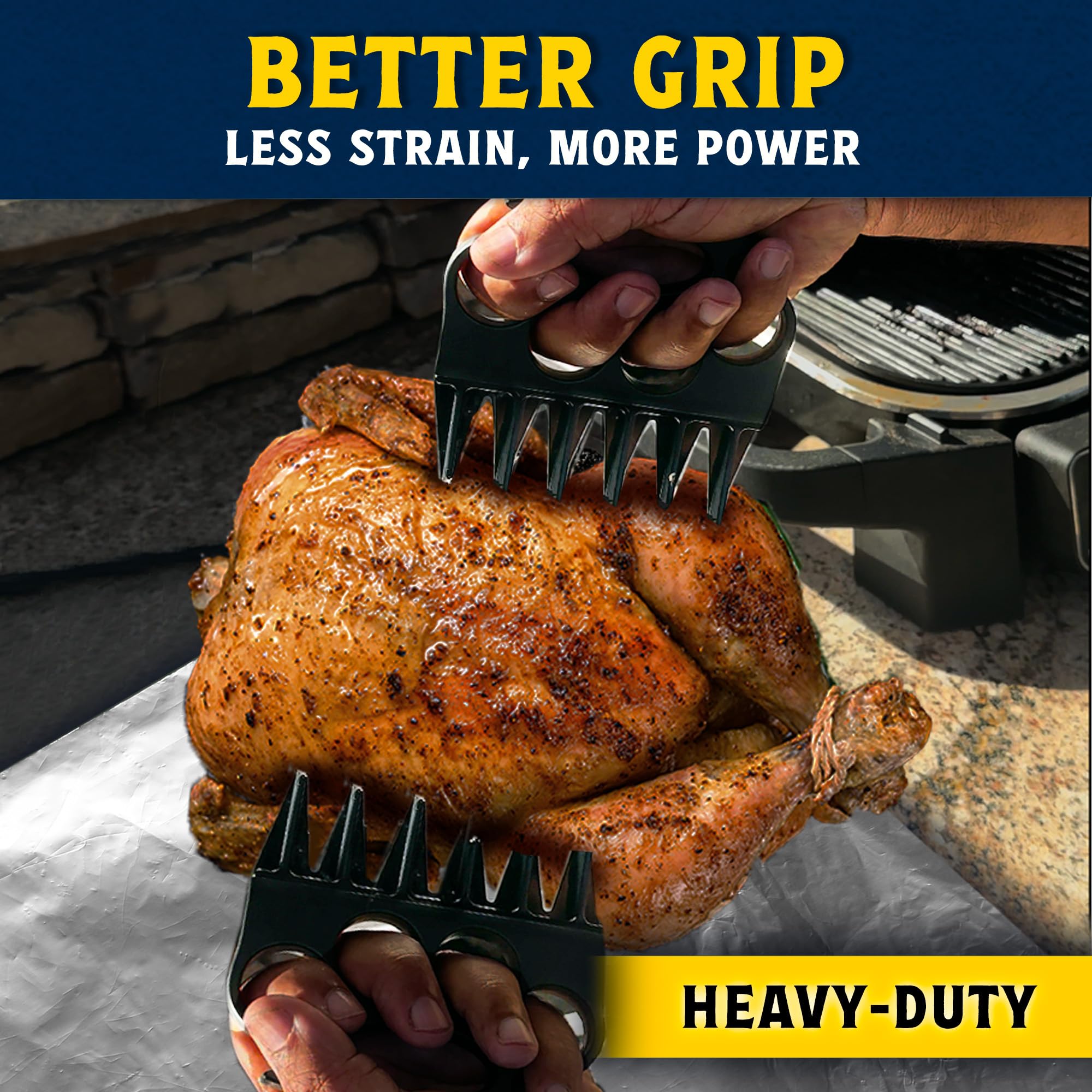 Kona Wolverine Shredder Claws – Heavy Duty BBQ Tools for Pulled Pork, Chicken, Beef – Grill Accessories for Shredding Meat - Image 4