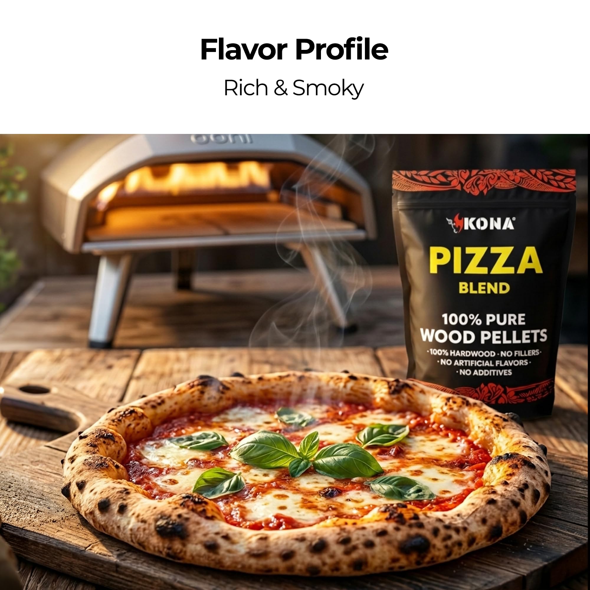 Kona Wood Pellets Pizza Blend, Intended for Ooni & Big Horn Pellet Pizza Ovens, 2lb Resealable Bag - Image 3