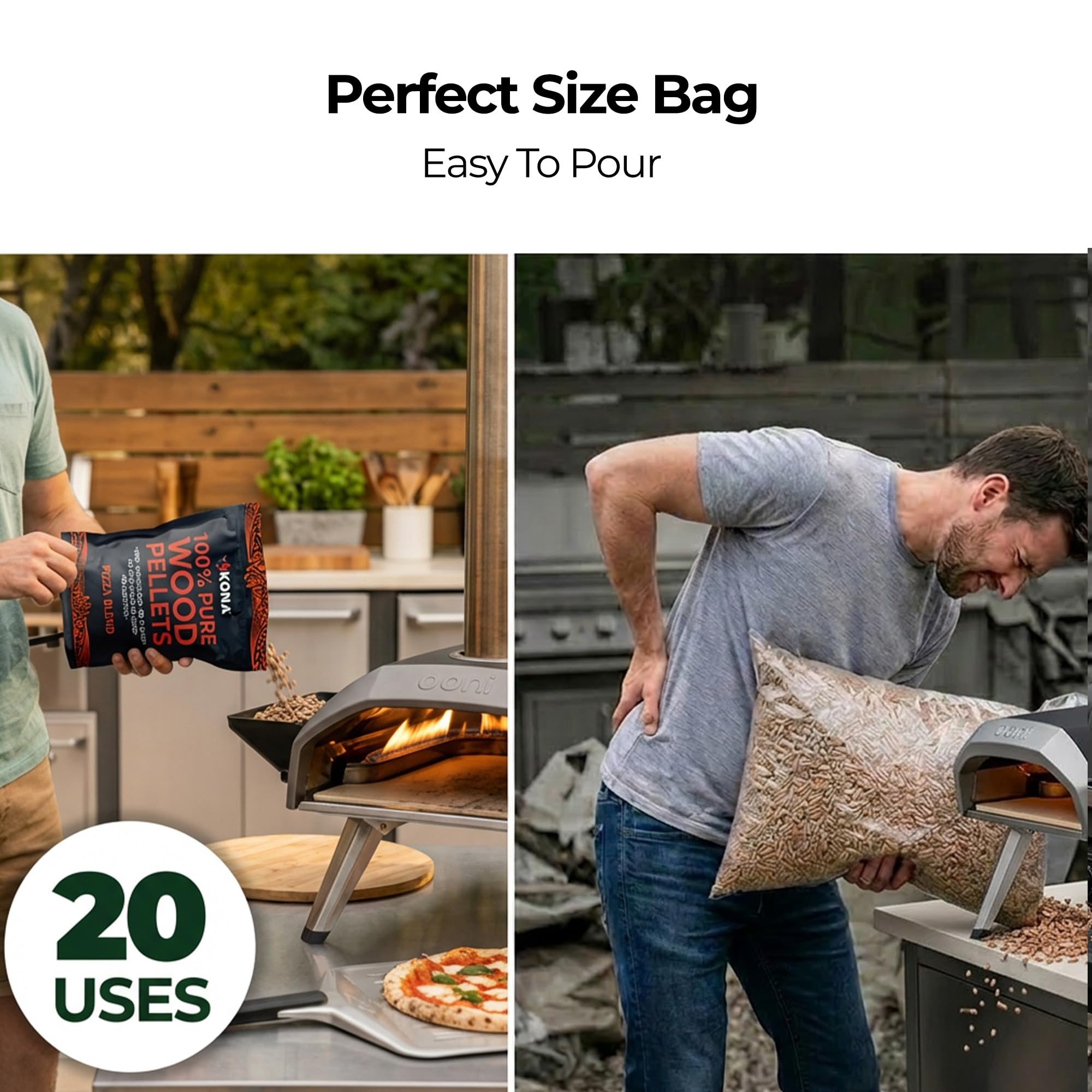 Kona Wood Pellets Pizza Blend, Intended for Ooni & Big Horn Pellet Pizza Ovens, 2lb Resealable Bag - Image 6