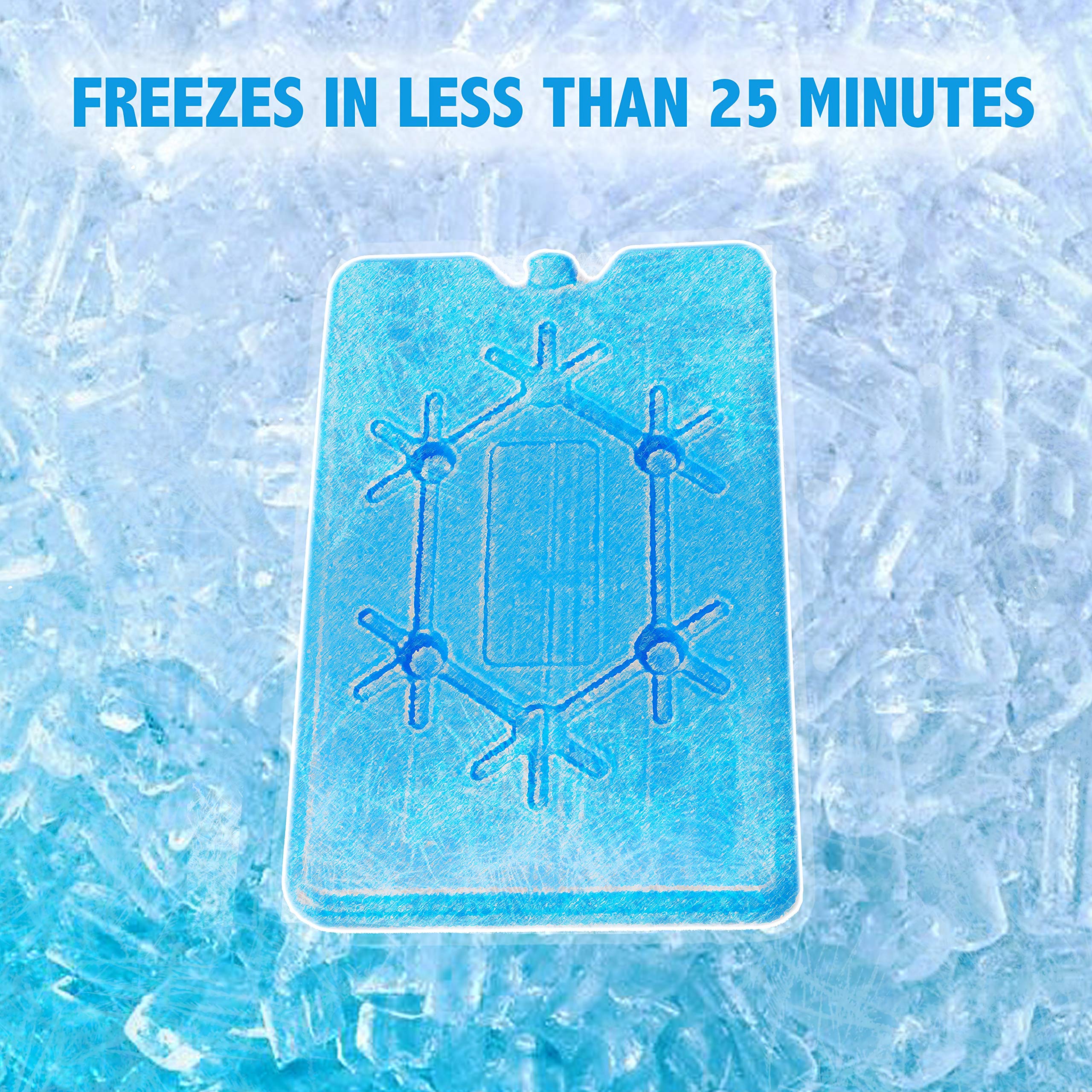 Slim + Lunch Box Ice Packs - XL & Small, Turquoise & Blue - Refreezable & Reusable - Perfect for Beach, Camping & Sports - Image 6