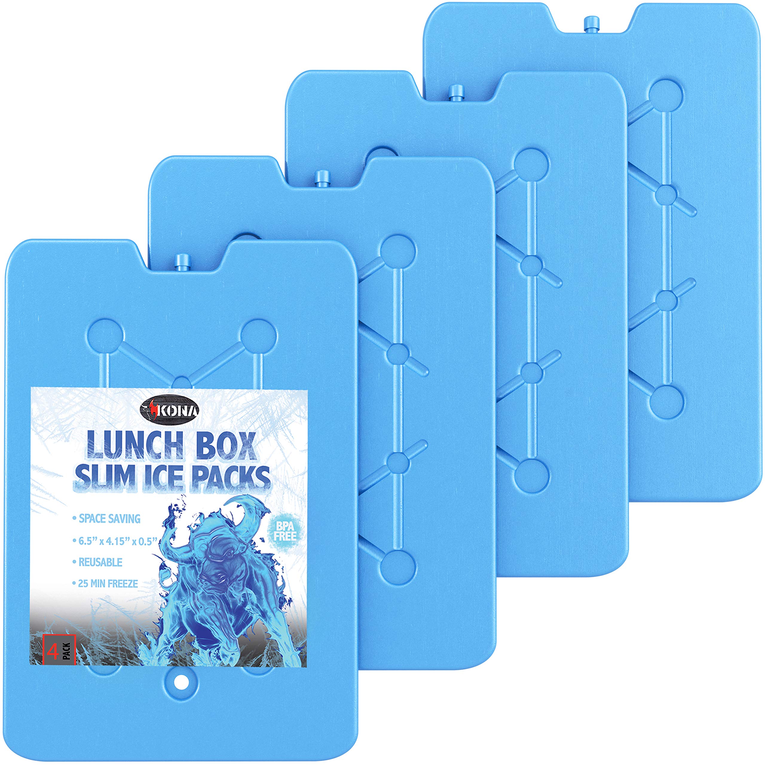 Slim + Lunch Box Ice Packs - XL & Small, Turquoise & Blue - Refreezable & Reusable - Perfect for Beach, Camping & Sports - Image 8